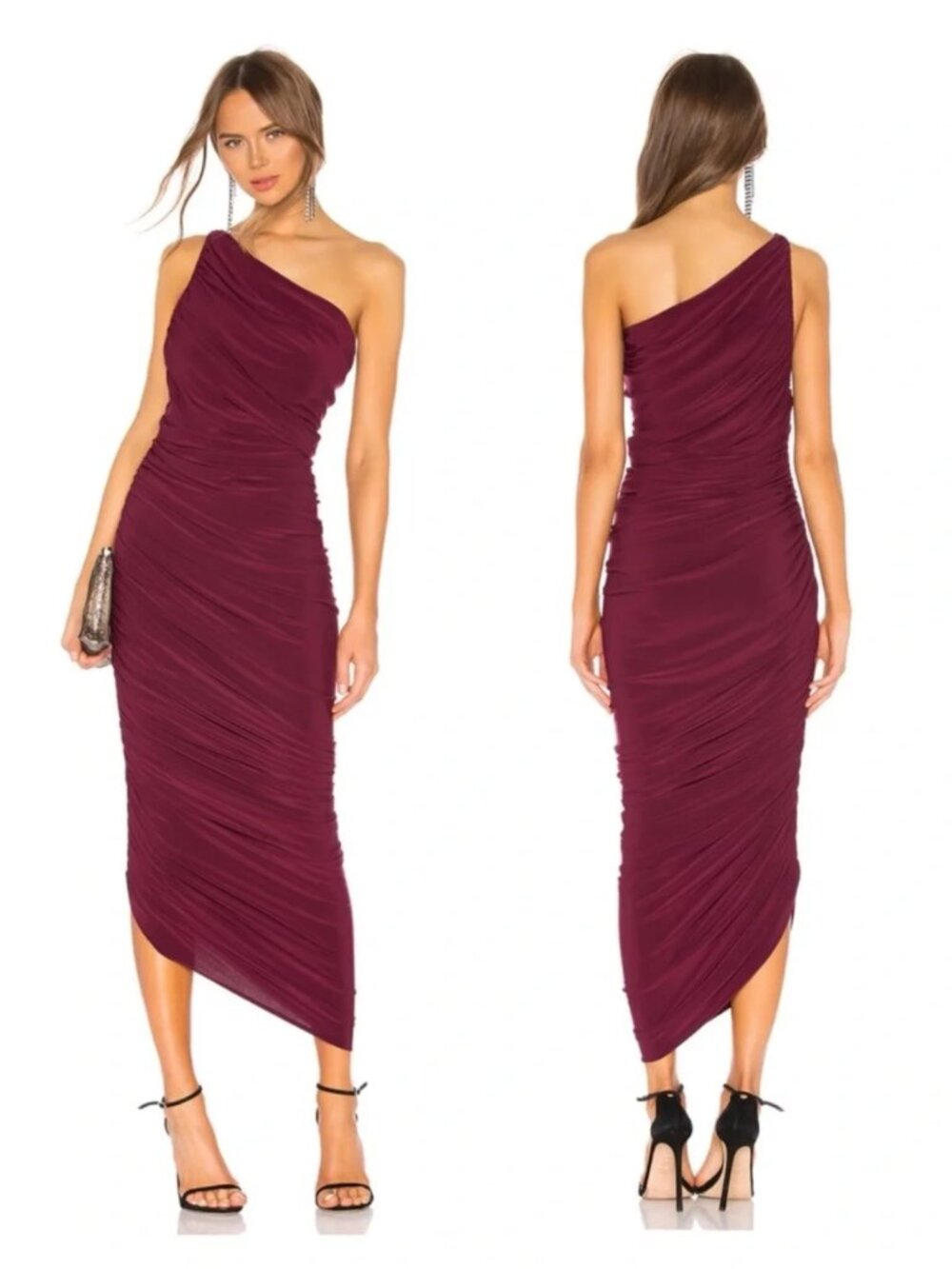 NWT NORMA KAMALI Diana Gown Dress in Plum Size S/36